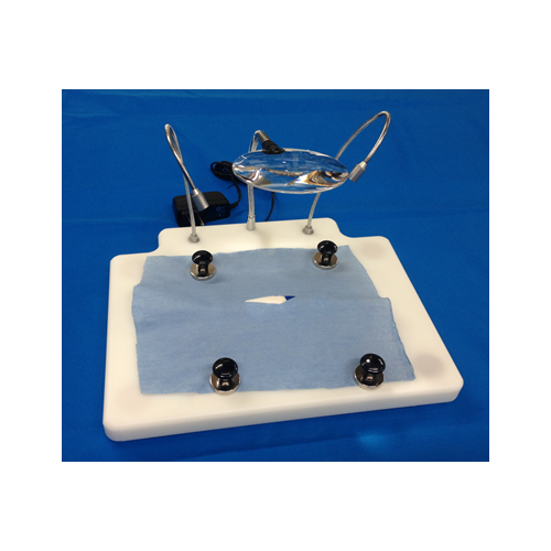 Small Animal Surgical Board with base, LED and Magnifier