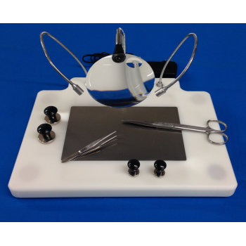 Small Animal Surgical Board with Magnetic base- LED and Magnifier